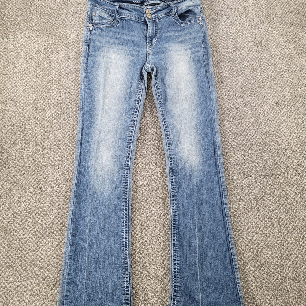 Wallflower Luscious Curvy Bootcut Jeans Womens 11 Long Medium Wash Stretch Blue